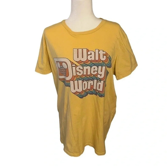 Disney Other - Walt Disney World Theme Park Exclusive T-shirt - Retro Yellow - Size L